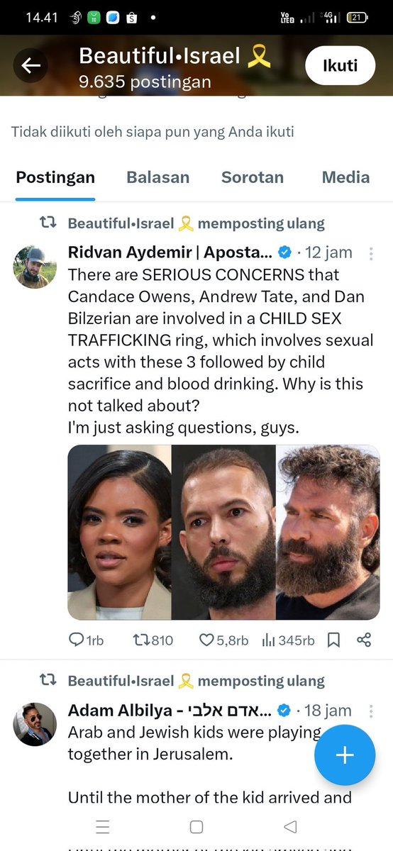 Andrew Tate (@cobratate) on Twitter photo 😂😂😂
We enquired why questions cant be asked about Israel without facing slander.
To prove that this is just a conspiracy theory, they slander us.
<a href="/RealCandaceO/">Candace Owens</a> <a href="/DanBilzerian/">Dan Bilzerian</a> 😂😂😂
We enquired why questions cant be asked about Israel without facing slander.
To prove that this is just a conspiracy theory, they slander us.
<a href="/RealCandaceO/">Candace Owens</a> <a href="/DanBilzerian/">Dan Bilzerian</a>