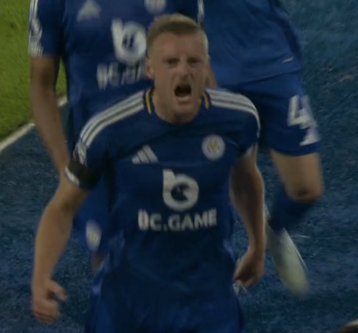 Vardy with a red bull at half time, 12 minutes later and he’s bagged a goal…

The Main Man.