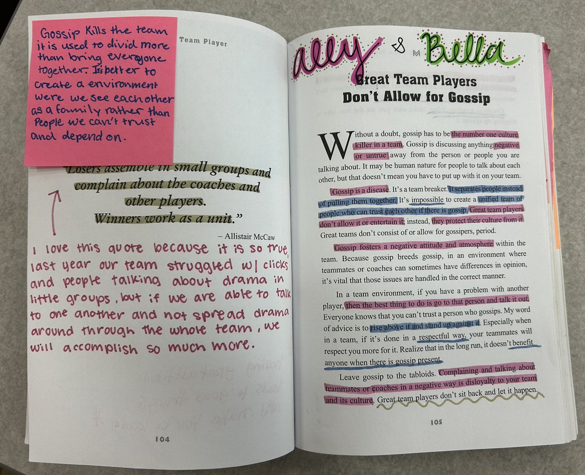 🥎Motivational Monday’s are back! Such a great discussion from varsity players Ally &amp; Bella reminding teammates that winners work as a group! Good teammates love each other and buy in! Everyone can be a leader and hold each other accountable #3P #WTD #family #WIT
