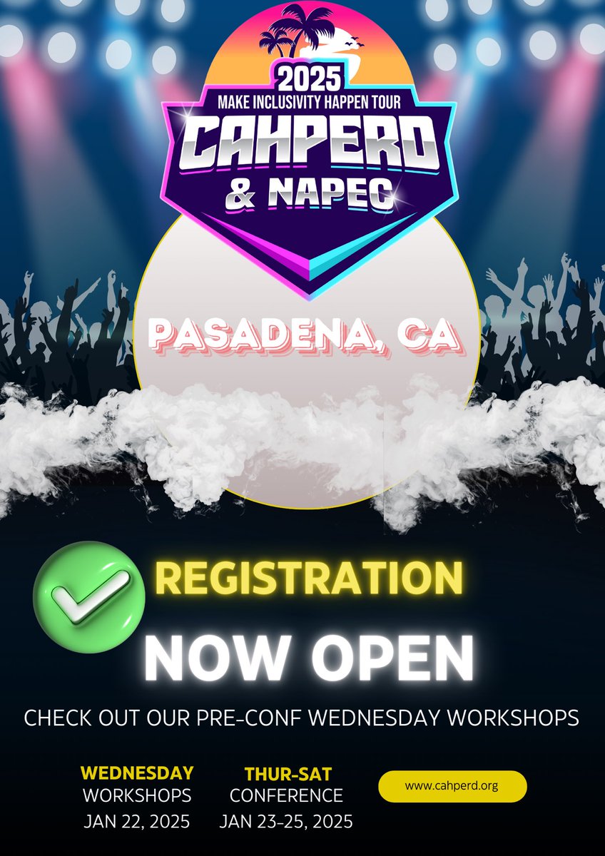 📢 Registration is now Open for the “Make It Happen Tour” Joint CAHPERD &amp; NAPEC Conference. See our website for details cahperd.org #healthed #physed #rec #dance #athletics #ape #adaptedphysed