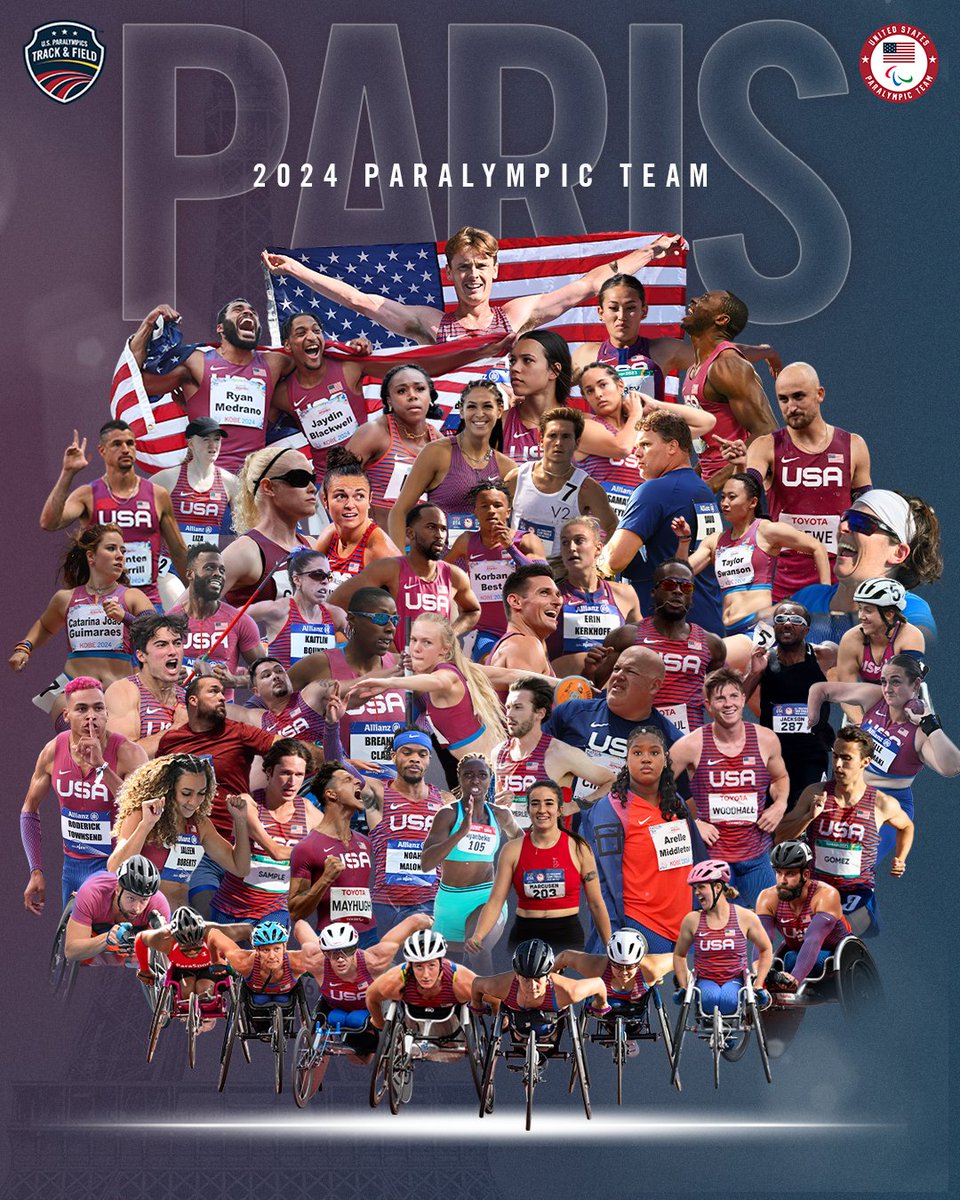 Paris isn’t ready for this squad 😤

@teamusa officially announced the 220-member team for the #ParisParalympics today, including our 55 track and field athletes!

TeamUSA.com/Roster