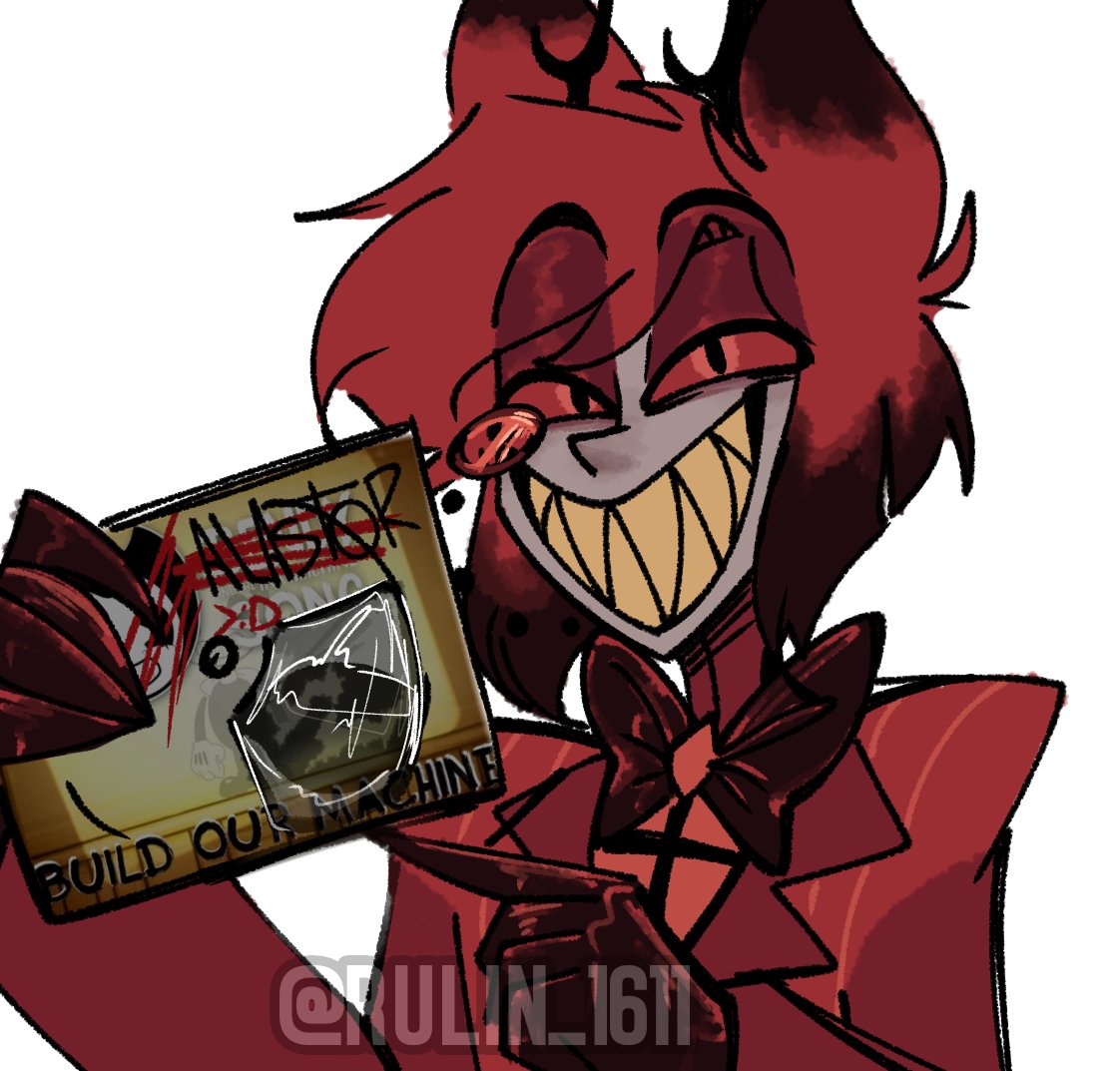 Rulin_1611's tweet photo. Just for humor I did this XD

#HazbinHotel #Alastor  #Bendy #Bendyandtheinkmachine #BATIM #cartoon #art #cartoonart https://t.co/O3RLFJQbRM