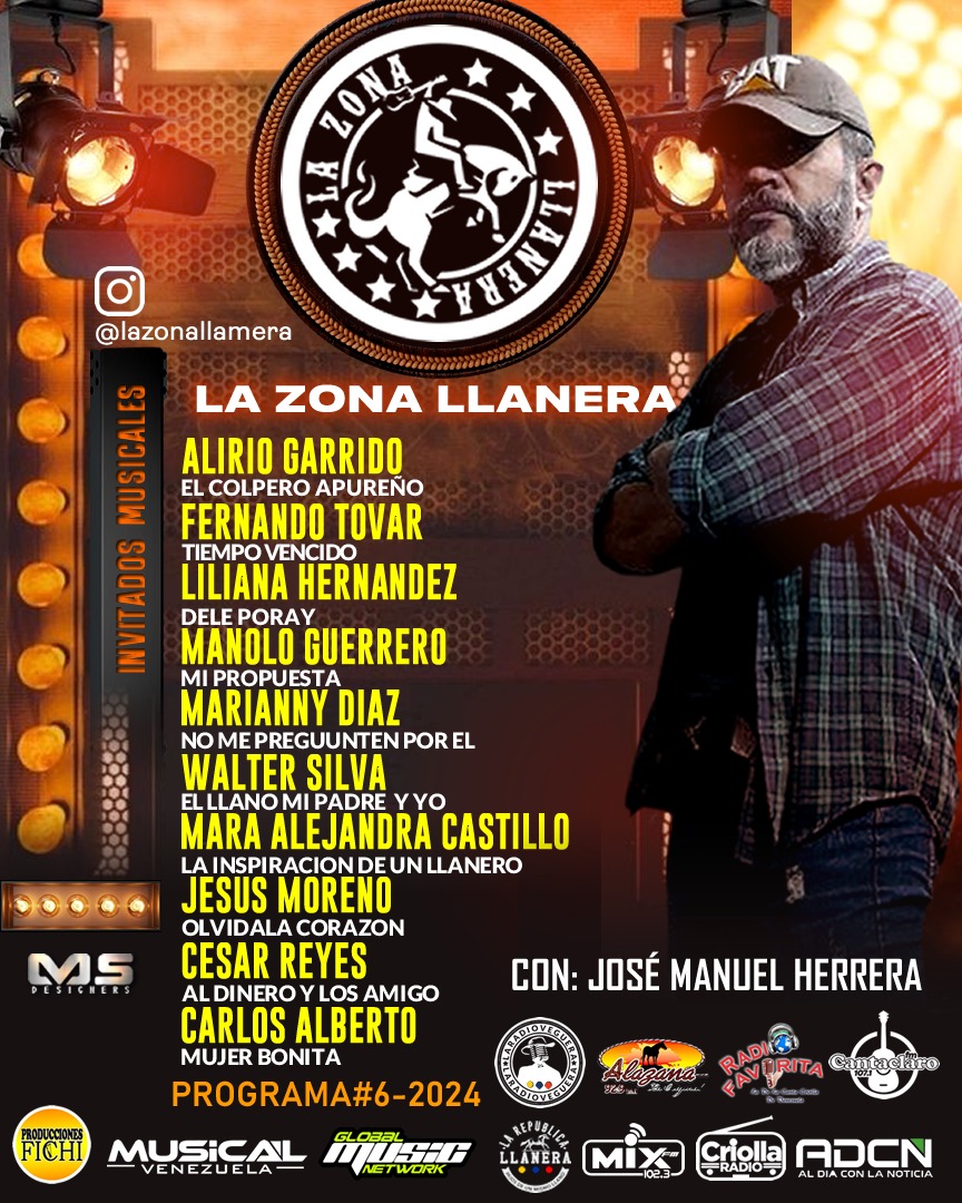 Ya esta disponible en nuestra programación  una nueva edición de <a href="/Lazona_Llanera/">la zona llanera</a>  con <a href="/jmherrera/">JOSE MANUEL HERRERA</a> 
youtu.be/BK1Z87gLipo?si…