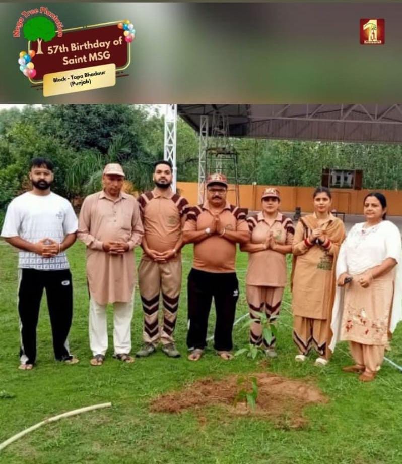 __iMVishal's tweet photo. Trees are the jewels of the earth which add to the beauty of the earth. Following the inspiration of Saint Dr MSG, the followers of Dera Sacha Sauda celebrate every festival by planting trees to make the environment clean. #GiftToNature https://t.co/S5wdNxm5Kf
