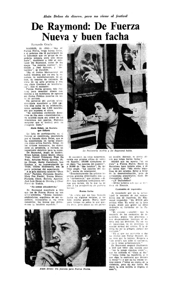 DavidBizarro's tweet photo. A última hora, Delonse ausentó de una gala en la que sí participaron Ángel de Andrés, Bruno Lomas, "DumDum" Pacheco, Fernando Sancho, Florinda Chico, Rafaela Aparicio yJosé Luis Sáenz de Heredia.El actor francés envió un
importante donativo «para la causa». https://t.co/wrXrW9kULw
