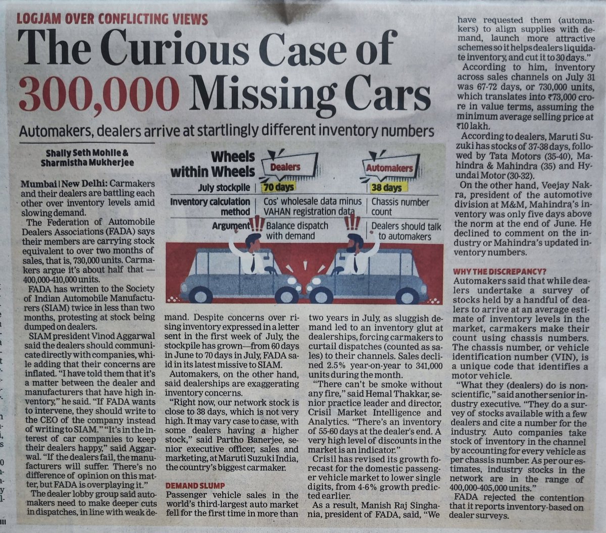 Prabinmen's tweet image. #Automakers #Inventory pile up - slowing demand

Watch this space with a bit of caution - when the demand slows down and inventory piles up that when the auto sector ( cyclical) turns down.

Don't overload here. You can easily correlate this with discounts you see off late!!