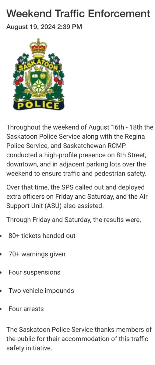 Gmann50001's tweet photo. 🚔 Thank you, @SPSTraffic @CTSSask @RCMPSK @reginapolice, for your dedication and service in keeping our community safe. Your hard work and sacrifice are deeply appreciated! 🙏 #ThankYou #CommunityHeroes @SGItweets https://t.co/AWLlsOYaNc