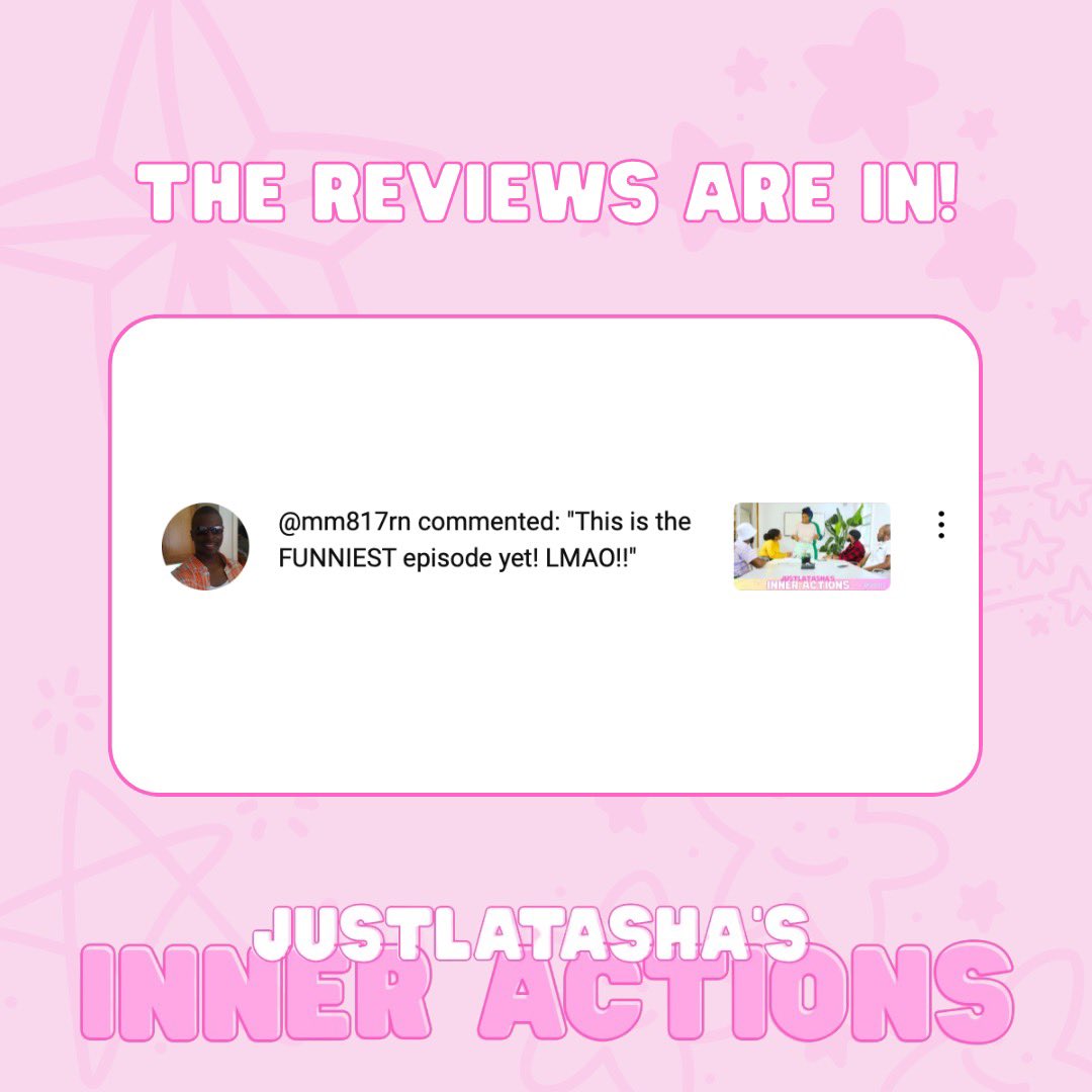 “JustLatasha’s Inner Actions” Series tweet media