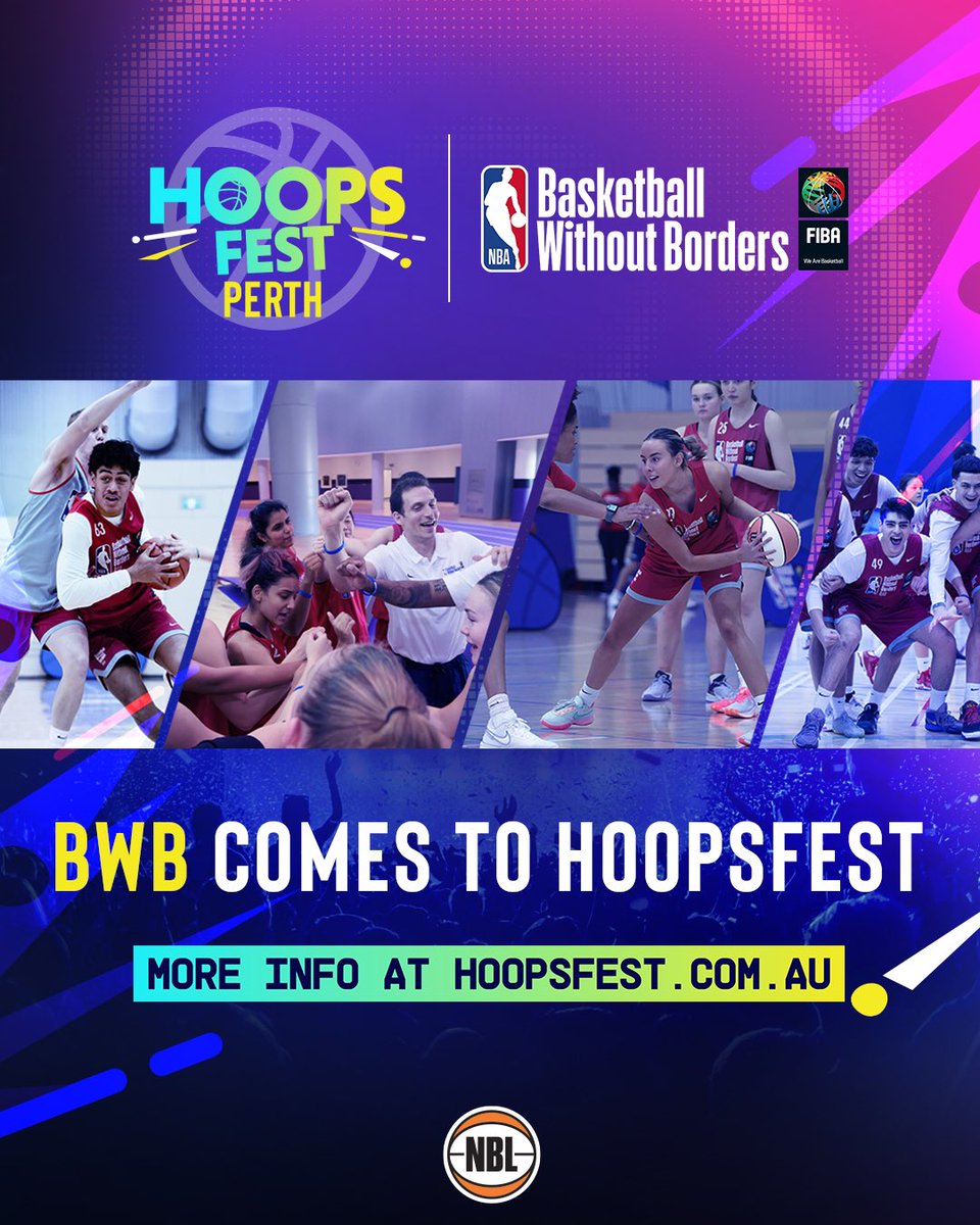 NBA_AU's tweet photo. Returning for the 3rd time in Australia, BWB Asia will be in Perth from Sep. 19-22 as part of the first-ever HoopsFest!
 
The 14th edition of BWB Asia will bring together top prospects across APAC to learn directly from current &amp; former NBA, WNBA, FIBA players, legends &amp; coaches. https://t.co/LMaEpgy4wu