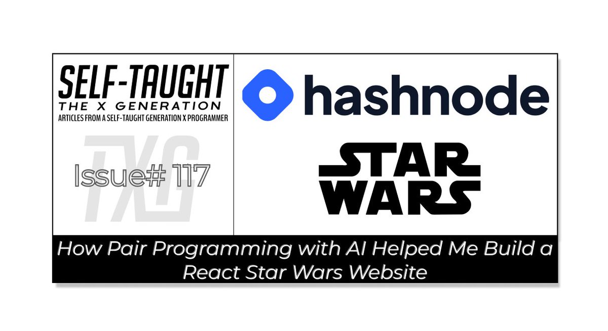 MikeJudeLarocca's tweet image. In this article, I share what I learned by building a React Star Wars website using @hashnode's AI for pair programming! 🚀
Discover the pros and cons of working with AI and how it enhances coding skills! 💻
🔗Article link in the comments ⬇️
#AI #PairProgramming #React…
