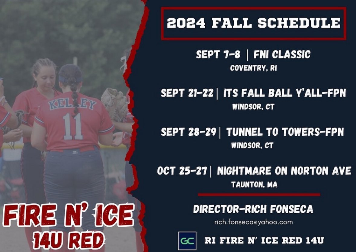 Kristina DeCotis 2028 (@tinadecotis9) on Twitter photo I’m so excited to begin my journey as #99 with Fire N’ Ice! Here is our fall ball schedule. Let’s do this FNI! 🔥🧊<a href="/fire_ri/">RI Fire N’ Ice Softball</a> @Rich_Fonseca12 I’m so excited to begin my journey as #99 with Fire N’ Ice! Here is our fall ball schedule. Let’s do this FNI! 🔥🧊<a href="/fire_ri/">RI Fire N’ Ice Softball</a> @Rich_Fonseca12