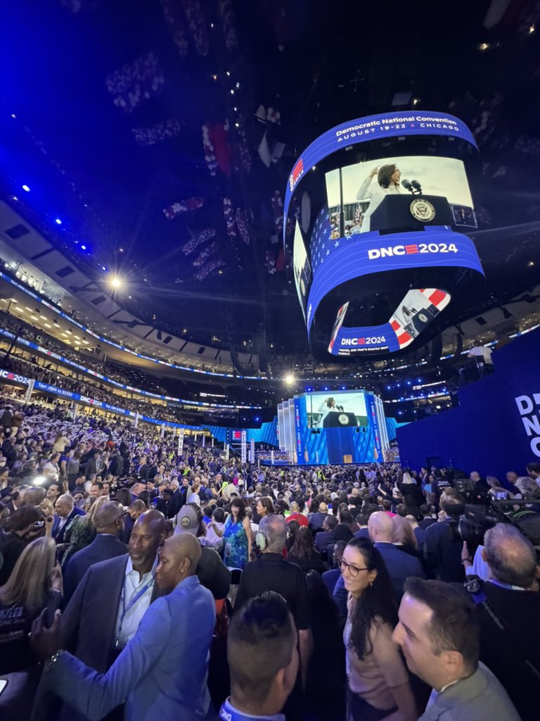 The scene inside. <a href="/POTUS/">President Donald J. Trump</a> expected later.