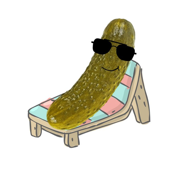 When you're a big dill but still know how to relax
