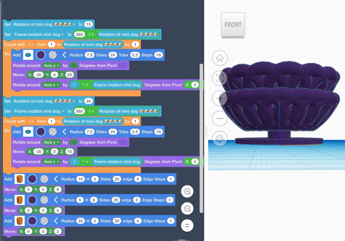 ParttimePleb's tweet image. Blown away by the amazing work of Year 5 and 6 students at @PeakhurstPS Using #codeblocks in @tinkercad to create their own basket designs, printed on our @ff3dprinters Lots of learning, many mistakes and a whole heap of fun! @NSWEducation