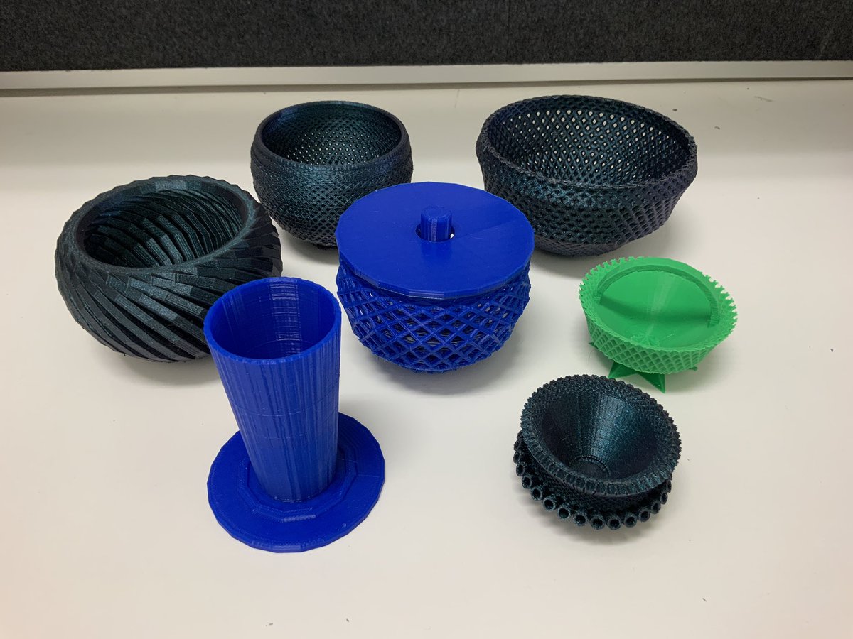 ParttimePleb's tweet image. Blown away by the amazing work of Year 5 and 6 students at @PeakhurstPS Using #codeblocks in @tinkercad to create their own basket designs, printed on our @ff3dprinters Lots of learning, many mistakes and a whole heap of fun! @NSWEducation