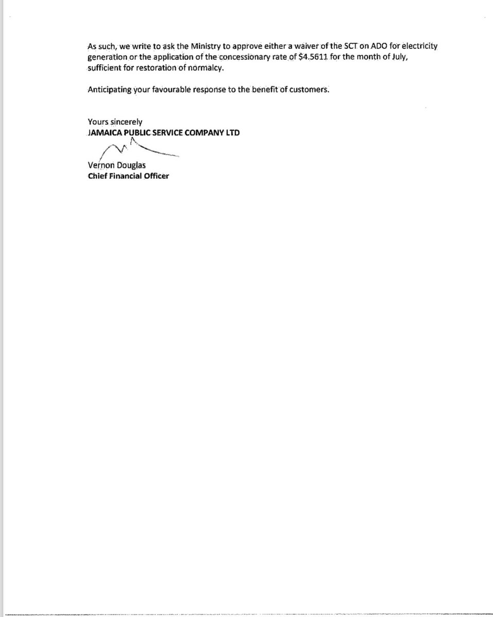 NigelClarkeJa's tweet photo. It has been brought to my attention that the Communications Director of JPS misled the Jamaican people on Nationwide Radio a short while ago by providing at best, a distorted and incomplete picture of communications in July between the JPS and the Ministry of Finance. 

This is most unfortunate. I can only imagine that it is either an unintentional error or a deliberate attempt to divert attention away from the inability of JPS to restore normality to the Jamaican consumer. 

See Below: