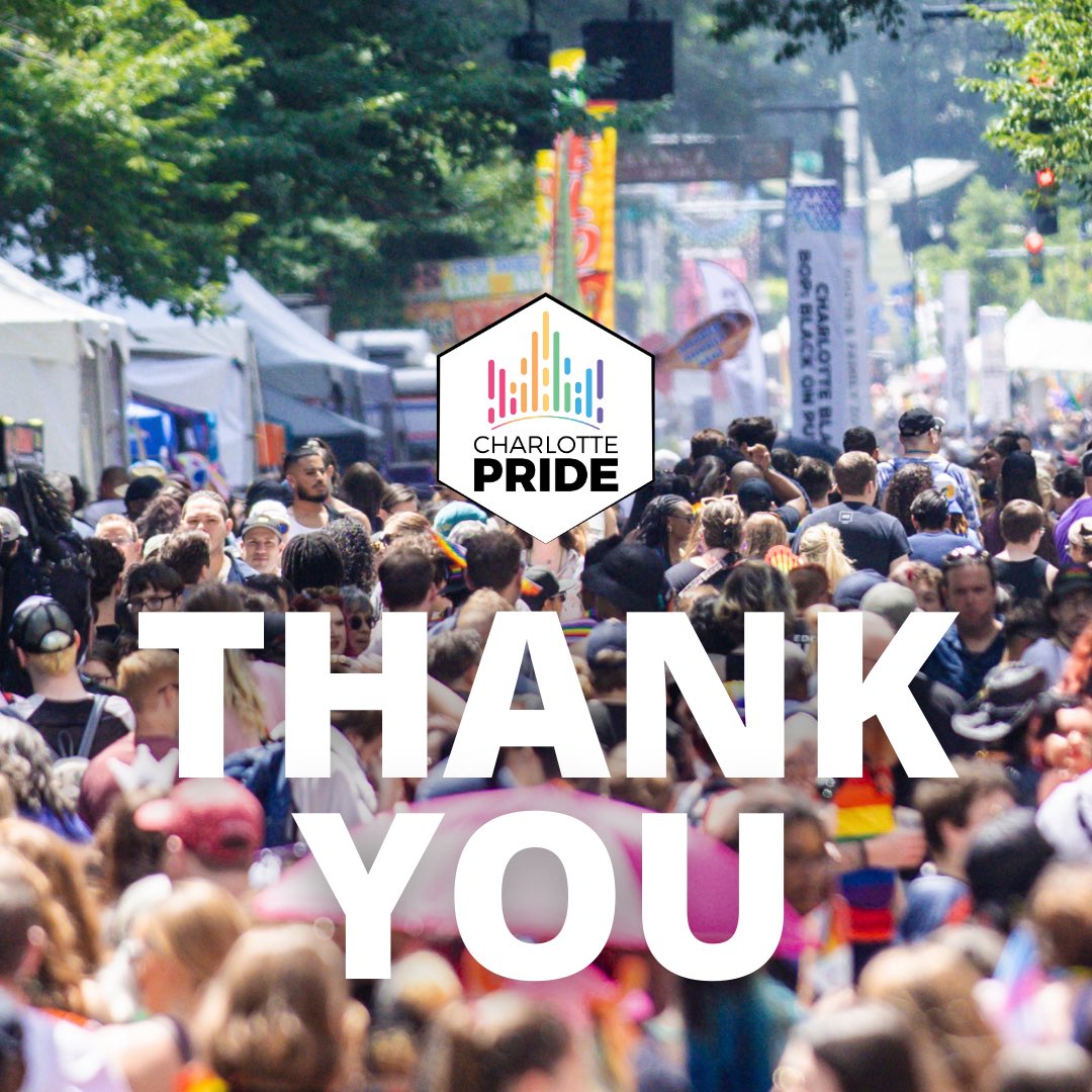 Our hearts are overflowing after this weekend! 💖 240,000 of you beautiful souls came together for an epic celebration, making this year truly one for the books. We’re already counting down to next year! 🏳️‍🌈

#CLTPride #LGBTQ #Pride2024 #CharlotteNC #LoveIsLove #HappyPride