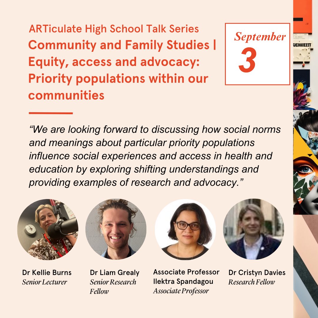 Faculty of Arts and Social Sciences (@artss_sydney) on Twitter photo Unlock your potential in #HSC Community and Family Studies! Join us as we examine the social assumptions, inequities and biases, and discuss how education can address these challenges.
📆 3 September
👉 Register now: ow.ly/WvQP50SWppC
#CAFS #PDHPE <a href="/USyd_SSESW/">Sydney School of Education & Social Work</a> <a href="/Syd/">Syd</a>-health Unlock your potential in #HSC Community and Family Studies! Join us as we examine the social assumptions, inequities and biases, and discuss how education can address these challenges.
📆 3 September
👉 Register now: ow.ly/WvQP50SWppC
#CAFS #PDHPE <a href="/USyd_SSESW/">Sydney School of Education & Social Work</a> <a href="/Syd/">Syd</a>-health