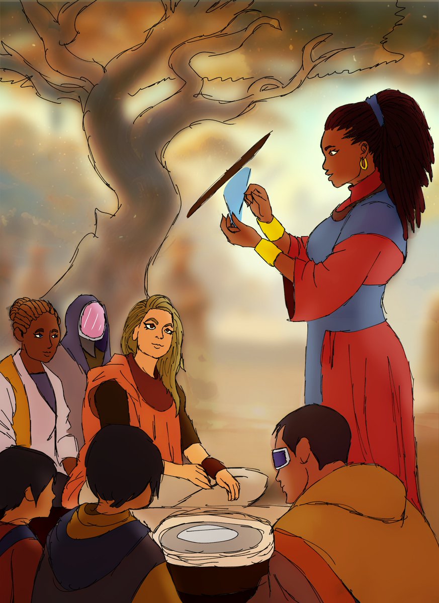 WonderCatStudio's tweet photo. Amidst her duty as a protector, Shaw Abeni finds purpose in passing down the traditions of her people to the next generation.
#indiegame #characterart #characterdesign #mentors https://t.co/lki2qZ3tJE