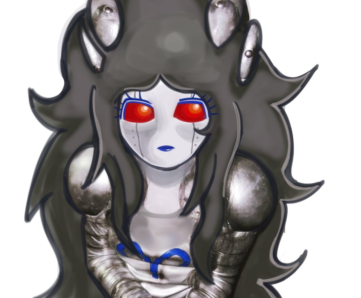 artstyle practice with an aradiabot cosplay i liked :P unfinished because my battery died though.