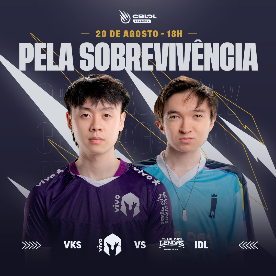 LTA Sul (@ltasul) on Twitter photo Mais um dia decisivo de #CBLOLAcademy direto da Arena 🔥
<a href="/VivoKeyd/">Vivo Keyd Stars</a> e <a href="/IDLesportsgg/">IDL Esports</a> definem quem segue sonhando com a Final e a vaga no Americas Challengers
🎯 Md5 no modo Fearless Draft
📺 Assista ao vivo às 16h em lolesports.com Mais um dia decisivo de #CBLOLAcademy direto da Arena 🔥
<a href="/VivoKeyd/">Vivo Keyd Stars</a> e <a href="/IDLesportsgg/">IDL Esports</a> definem quem segue sonhando com a Final e a vaga no Americas Challengers
🎯 Md5 no modo Fearless Draft
📺 Assista ao vivo às 16h em lolesports.com