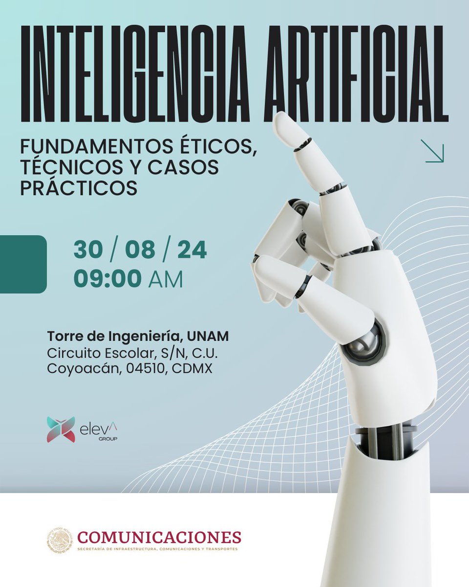 Estimados y estimadas.
Es de mi agrado informarles del acontecimiento de este evento conjunto entre <a href="/XelevaGroup/">X eleva Group</a> y <a href="/SICTmx/">SICT México</a> .

Si están interesados en asistir, escríbanme por mensaje privado o respondan por aquí para contactarles. 

¡Nos vemos por allá!