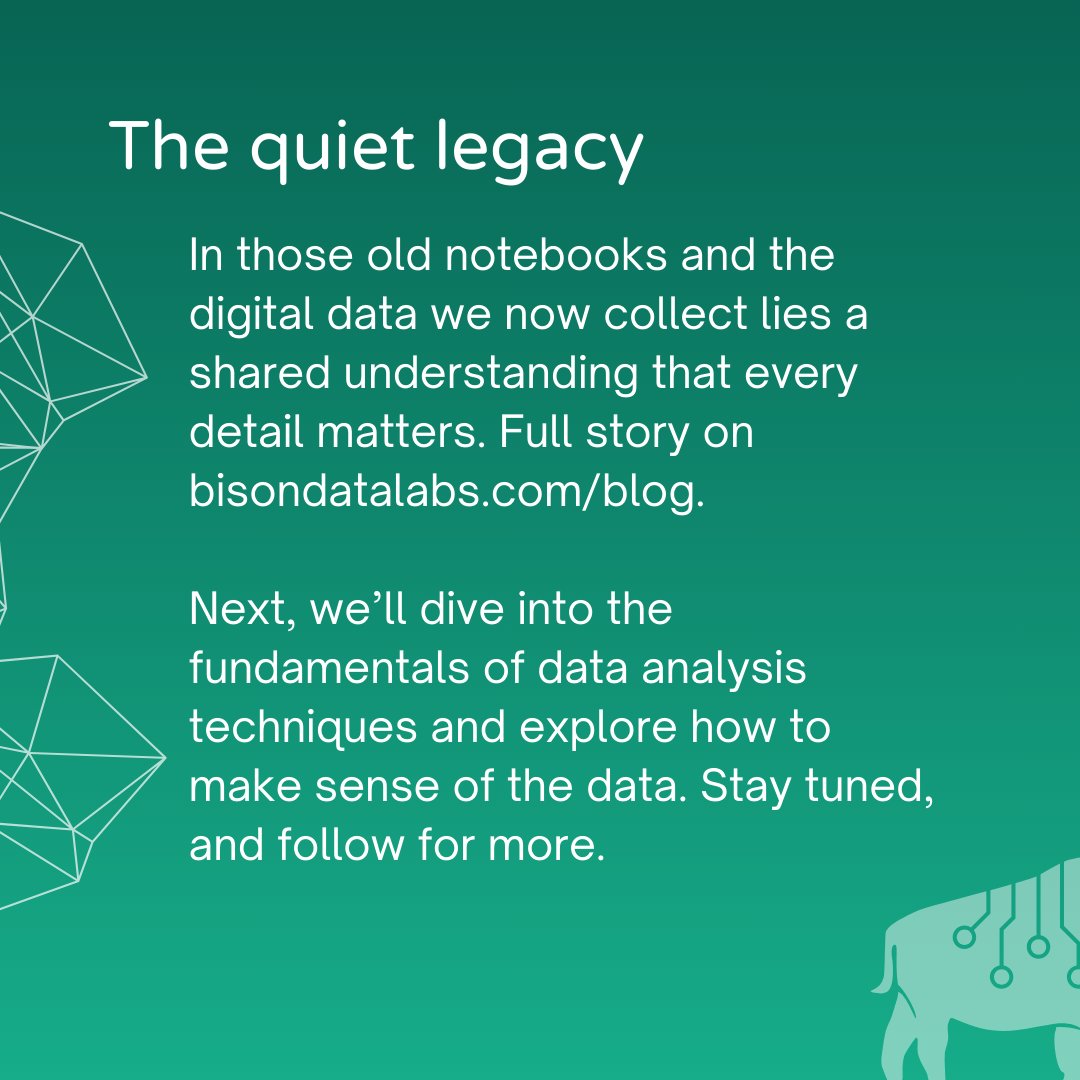 bison_datalabs's tweet image. 📚📊From grandpa&apos;s notebooks to today&apos;s digital data, the details have always mattered in agriculture. Explore the foundational concepts of data that build on this legacy in our latest post
shorturl.at/Svdne

#Agriculture #DataScience #AgTech #SmartFarming&quot;
