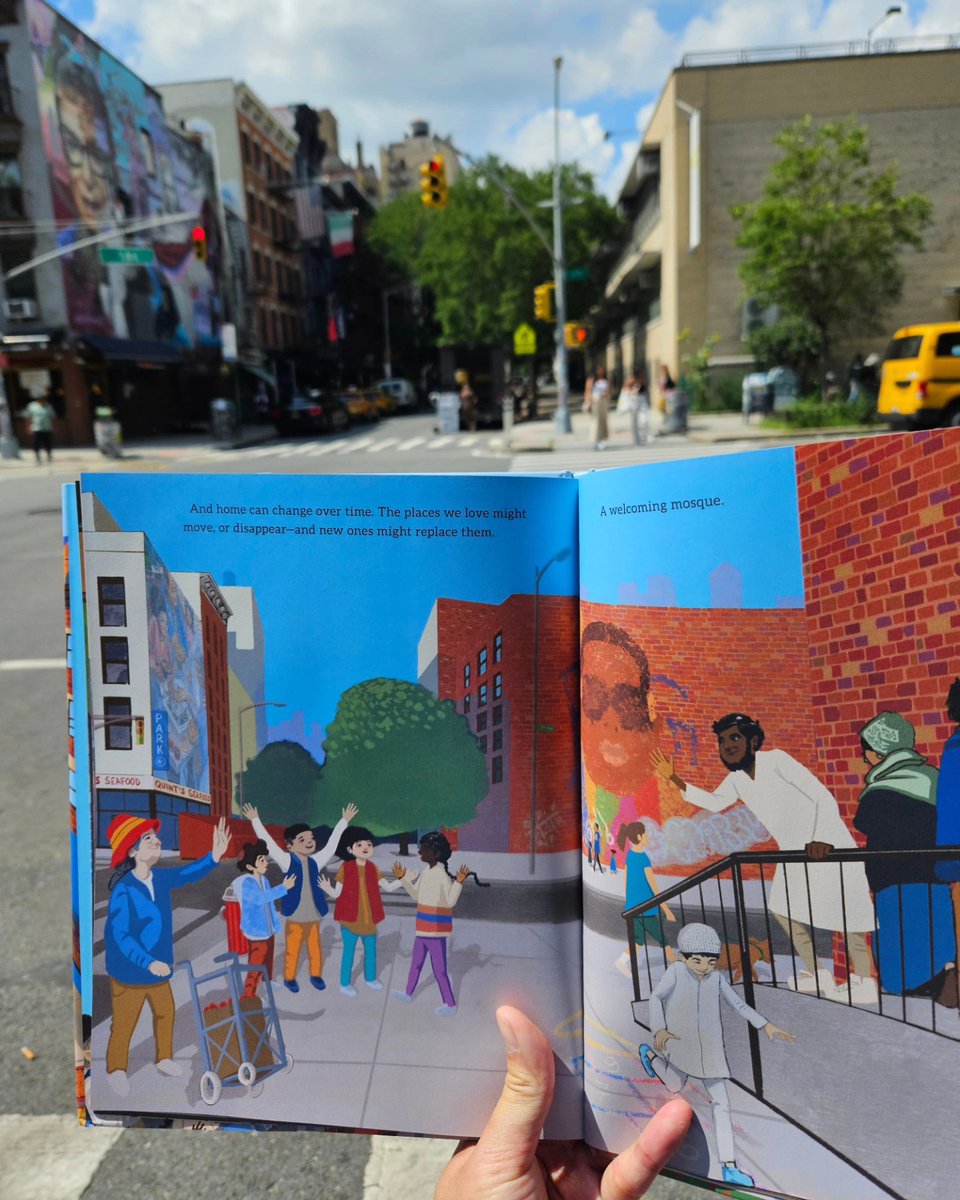 richkarho's tweet photo. To celebrate A TASTE OF HOME's arrival tomorrow, we recreated the characters' walk around the Lower East Side! 

@sibutp and I hope to see local friends tomorrow night at @BooksofWonder for the launch event!

https://t.co/dErlXatcyv https://t.co/DbdUgIQYan