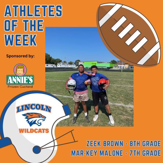 Our Wildcat football players of the week from week 2 last week!