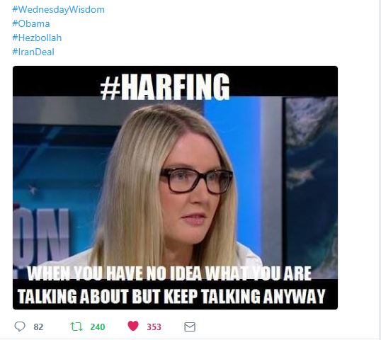 Cburnett7701's tweet photo. @TheFive Once again, @JessicaTarlove is #harfing again. https://t.co/dnlGpEF55U