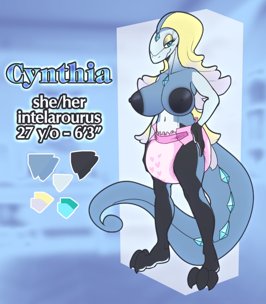 decided to get her redesigned since old version look cute but didn't really sell the aspect of a hybrid, it was more "inteleon with aurorus highlights" so now here's version 2 and I love how it came out! Same friend that did old version also did this one as a commission.