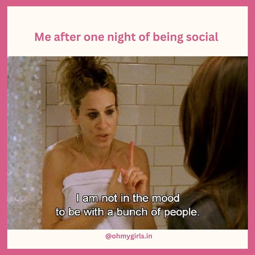 Social battery: officially Low🪫. Anyone else need a serious recharge 🔋? Is it just me or is adulting way harder than they made it seem? Send help (and coffee).
 #vibes #introvertlife   #girlstalk #relatable #OMGtakingupspace #sarahjessicaparker #sexandthecityquotes