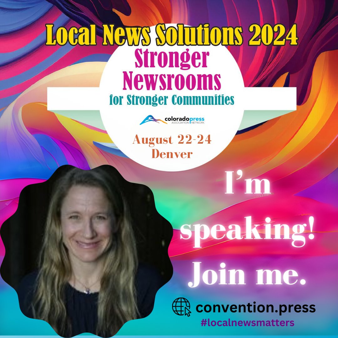 Attention journalists! If you're in Denver on Saturday, Aug. 24, come participate in a solutions journalism training at the Colorado Press Association's 2024 conference. More information here convention.press #localnewsmatters #climatesolutions <a href="/colabnewsco/">Colorado News Collaborative (COLab)</a> <a href="/ColoradoPress/">Colorado Press Association</a>