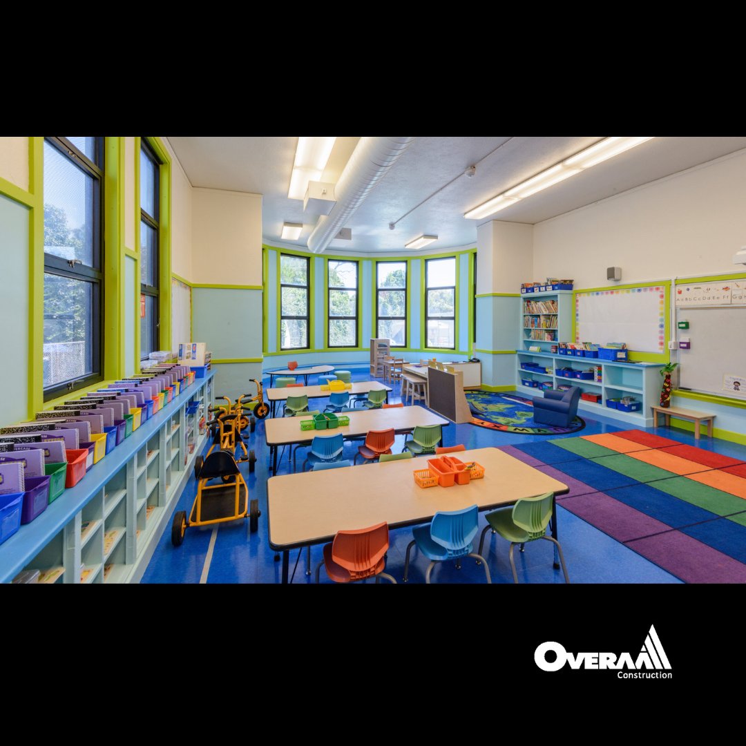 OveraaConstruct's tweet image. Congrats to @EFCPS on the grand opening of the revitalized Achieve Academy in @Oakland! This Overaa / @nollandtam design-build project with Pacific Charter School Development features an all-new 2-story classroom building, Building A modernization, plus new playground space.