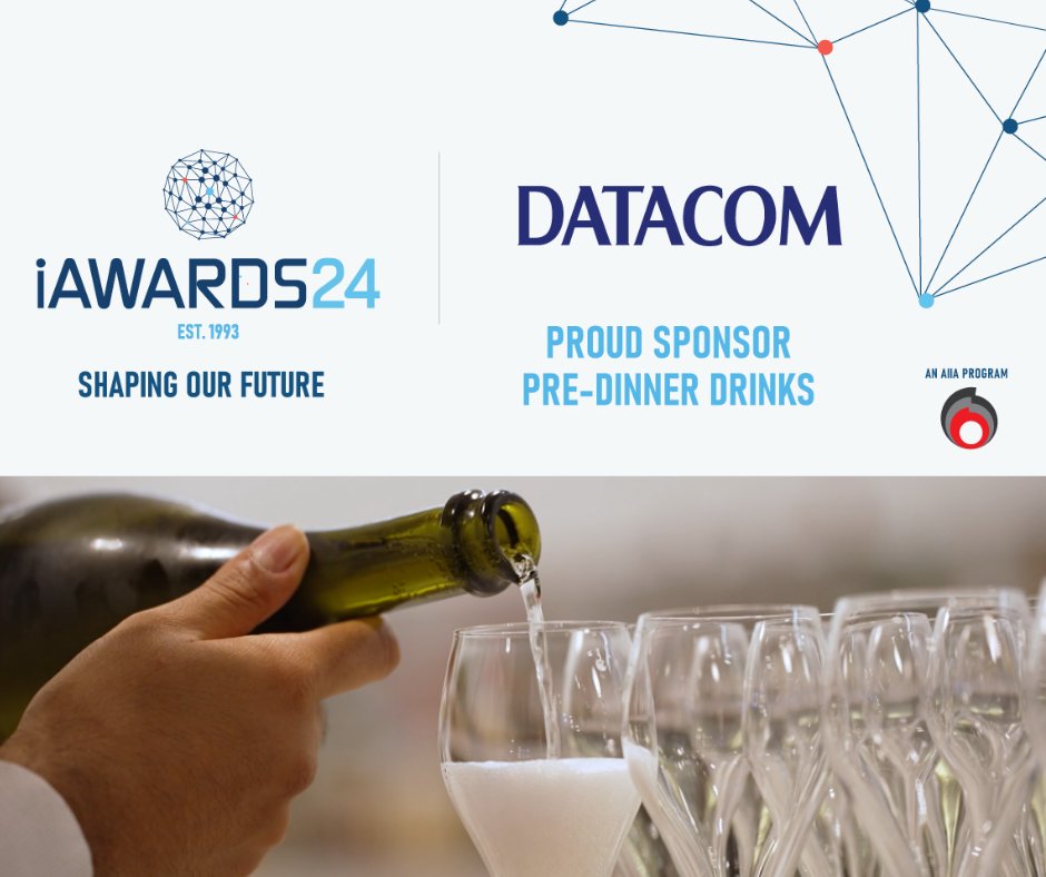 Celebration is in the air! Thanks to Datacom for sponsoring the pre-dinner drinks for this event. 

Get tickets to the iAwards National Ceremony on 29 August at SkyCity in Adelaide. 
aiia.com.au/event/2024-nat…

#AIIA #iAwards #innovation
