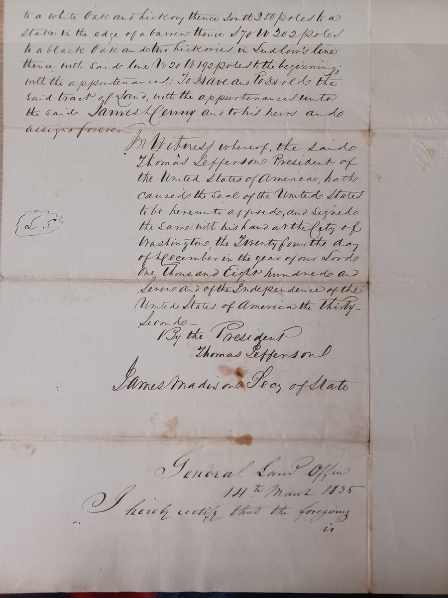 Oh, what's this I found (at work)?

n.b.: Other than "a manuscript, that mentions two of America's first four presidents," I honestly don't know. My Library has no record of it, and no confirmed provenance. It was with some other documents.