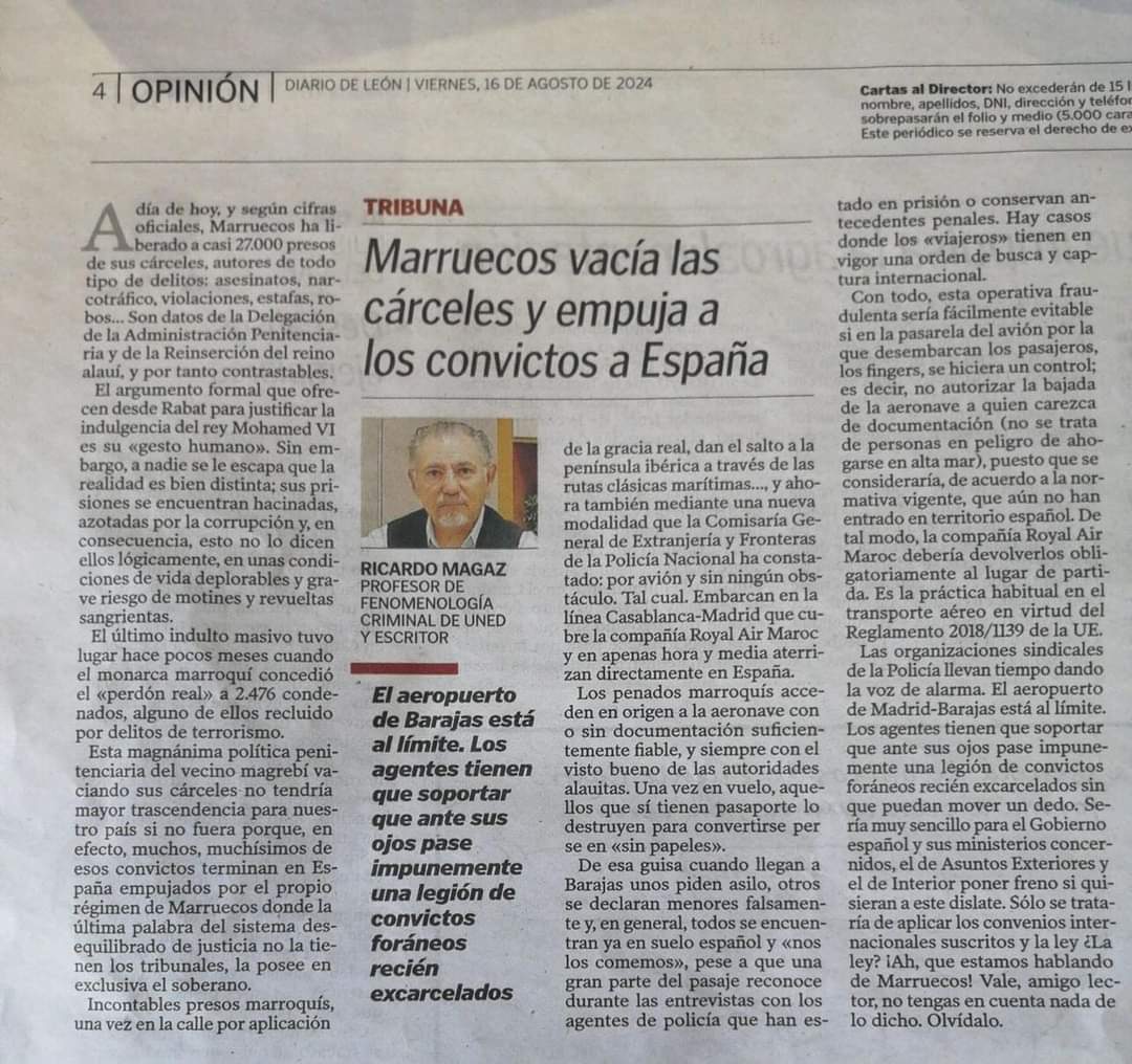 Eso es lo único que exporta Marruecos a sus vecinos, además de drogas y terroristas.