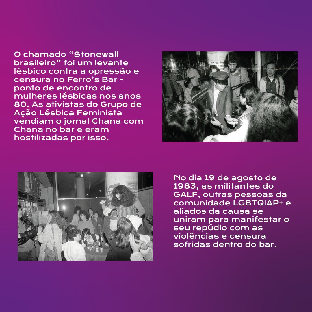 sipad_ufpr's tweet photo. Neste Dia do Orgulho Lésbico, homenageamos cada uma que fez parte desta longa jornada de muita luta e resistência, mas também parabenizamos as que continuam até os dias de hoje atuando diligentemente no combate ao silenciamento e invisibilidade da comunidade lésbica brasileira. https://t.co/LBYnTHFuq0