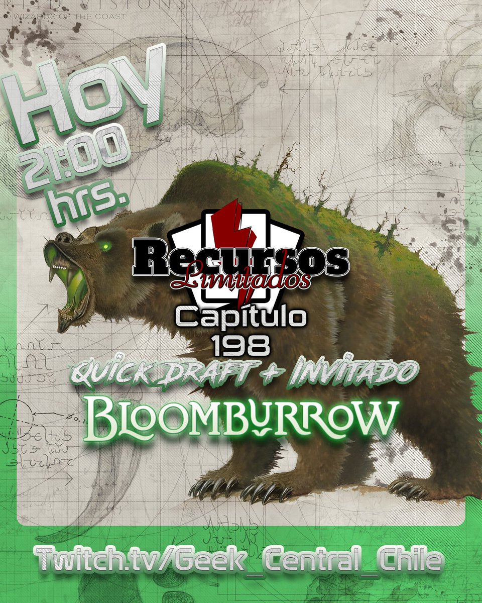 GCentralChile's tweet photo. Hoy Jugamos #QuickDraft #MTGBloomburrow #MTGArena con Elvis como Invitado
El Mejor Evento Para Empezar en el Mundo del #MTGDraft
Si Quieres #Aprender #Practicar #Mejorar Este es Tú Programa
Avísale a Todos Tus Amigos!!!
21.00 Chile #Twitch https://t.co/8bQgflgBha https://t.co/PzsPID2q56