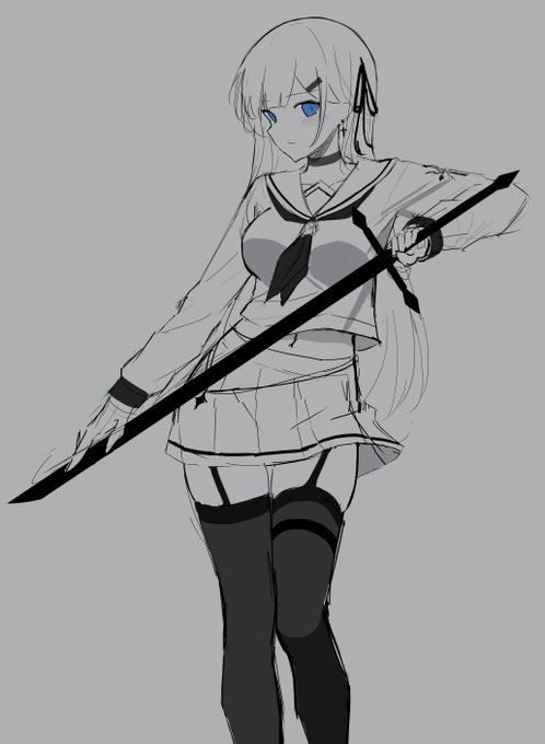 セーラー服ユリシアちゃんラフ 