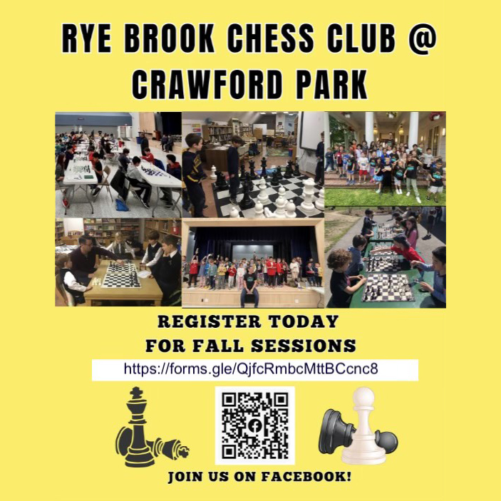 TownRye's tweet photo. Rye Brook Chess Club Fall registration
https://t.co/4OfqhcYSef
 K-12 @Crawford Park
Registration Deadline: 8/23/2024 8pm
12 sessions Class starts on 9/10
Tues 3:45~4:45, 4:50~5:50, 6:00~7:00
Wed 3:45~4:45, 4:50~5:50, 6:00~7:00
Any questions, please contact Rye Brook Chess Club https://t.co/HzDmZ990Z1