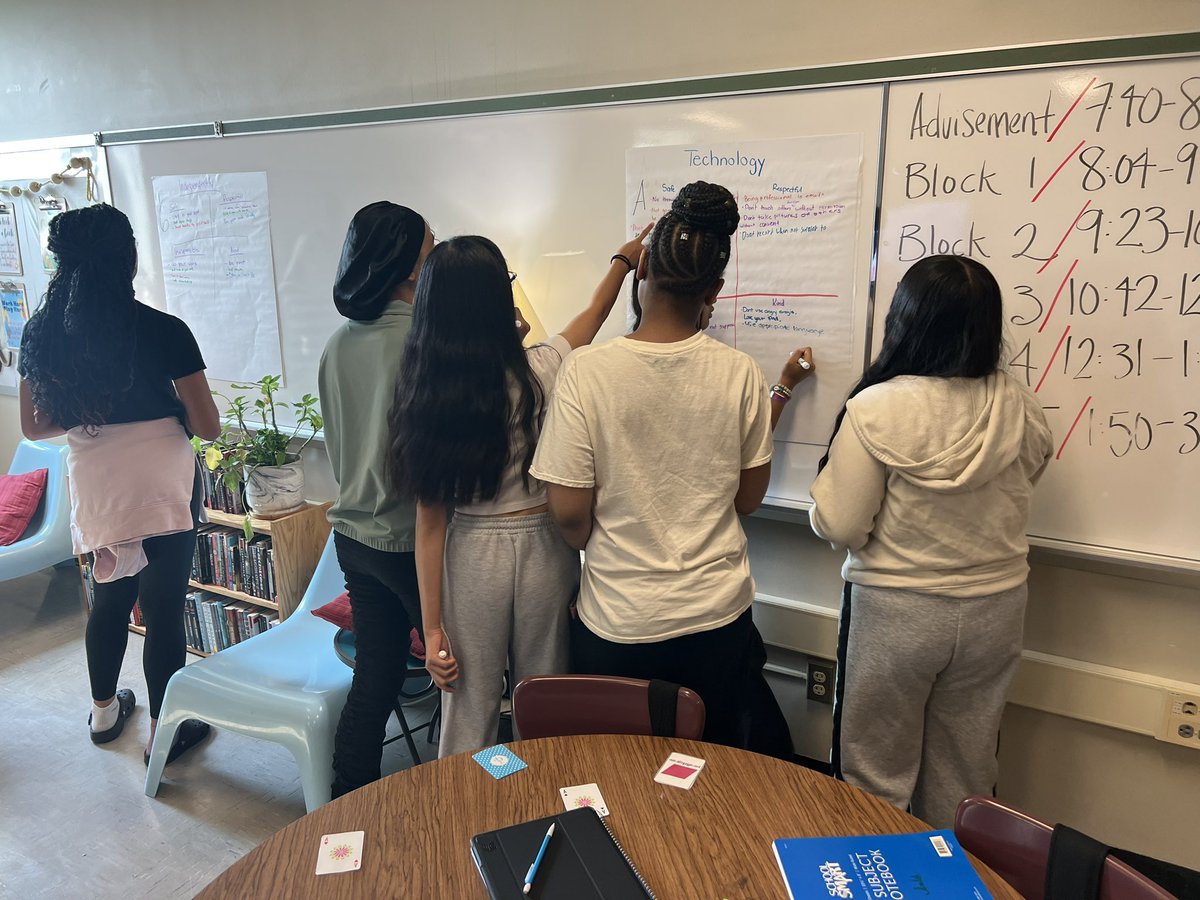 Before we dig into curriculum, <a href="/OPS_Morton/">OPS Morton Middle</a> Ss are helping to set expectations for our learning community! I sure do love seeing a large post-it filled with Ss contributions! 🙌🏼 #BeMoreBeMorton