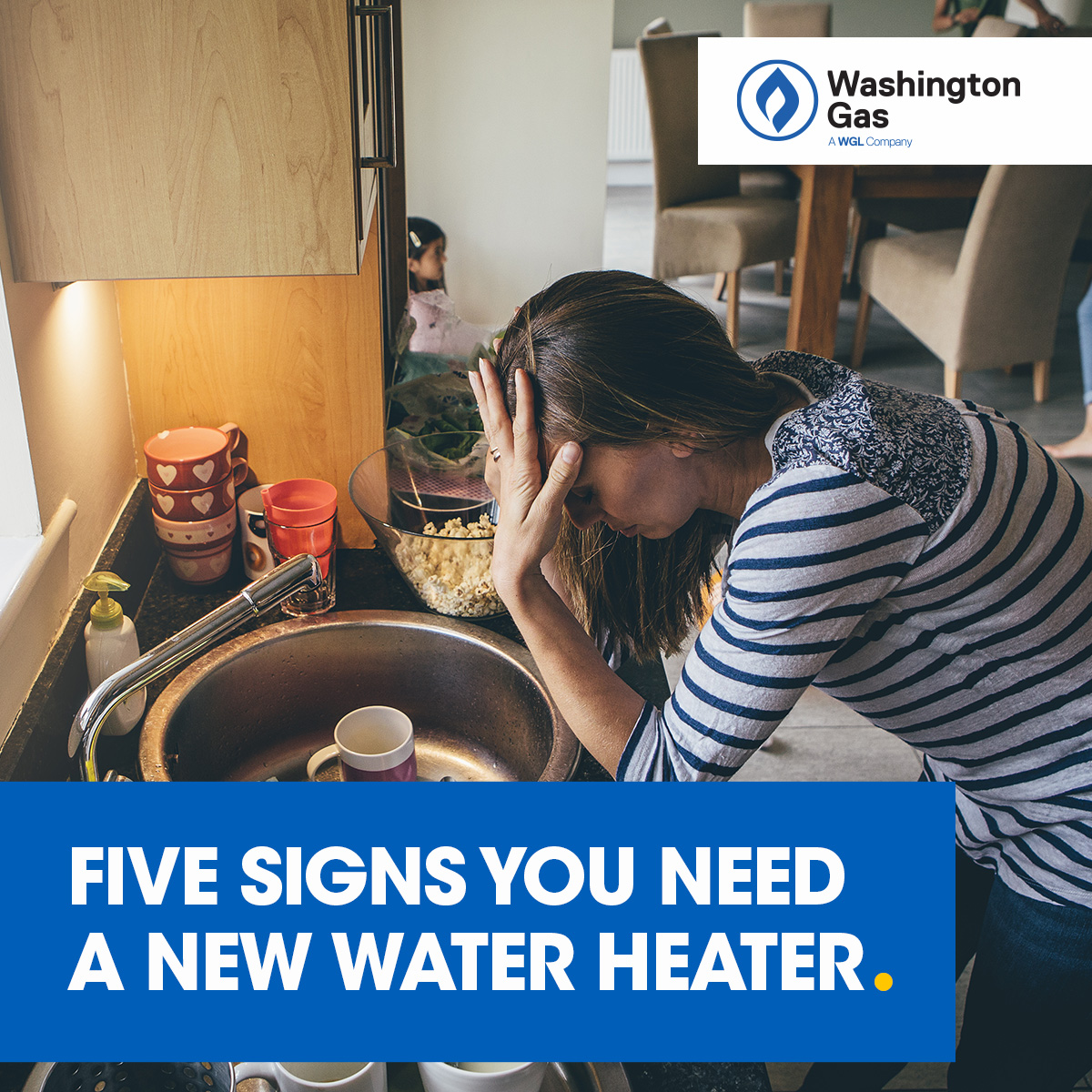 washingtongas's tweet image. Dealing with a surprise water heater breakdown can throw a wrench into your life. Prevention is key, and we’ve got you covered. Here are five signs that it may be time to replace your water heater. bit.ly/3yJAPvV