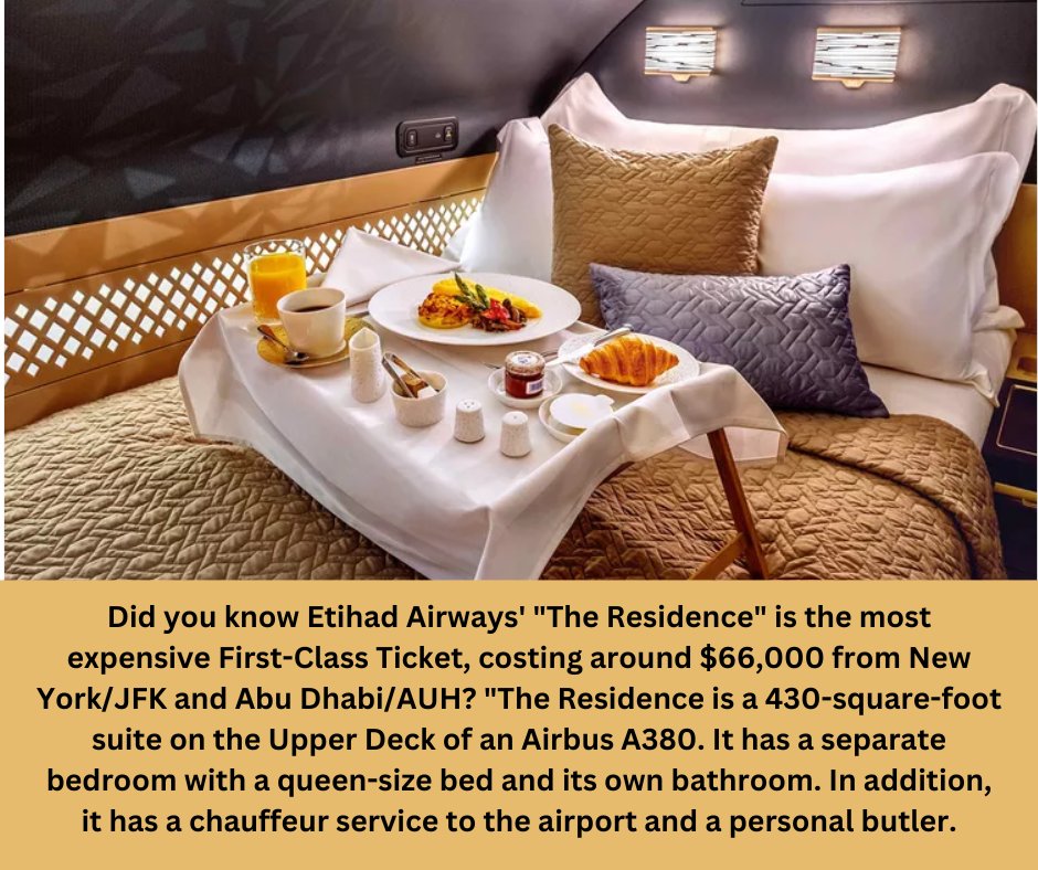 BookMe1stClass's tweet image. When your flight is more luxurious than most people&apos;s vacations 🛏️✨ #FirstClassGoals #LuxuryInTheSky #BookNow #BookMeFirstClass #EtihadAirways 
Message us on WhatsApp at +1-415-727-6305 or email flights@bookmefirstclass.com, and we&apos;ll give you a FREE quote!