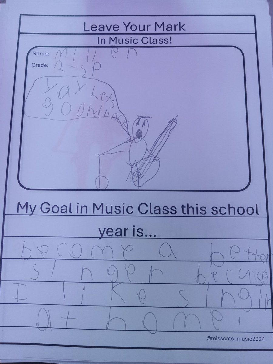 We are "Leaving Our Mark" in music class! What music goals do you have this year? <a href="/IvyHawnSuhr/">Ivy Hawn Principal</a> <a href="/PrycelessAP/">Alicia Pryce</a> #leaveyourmark