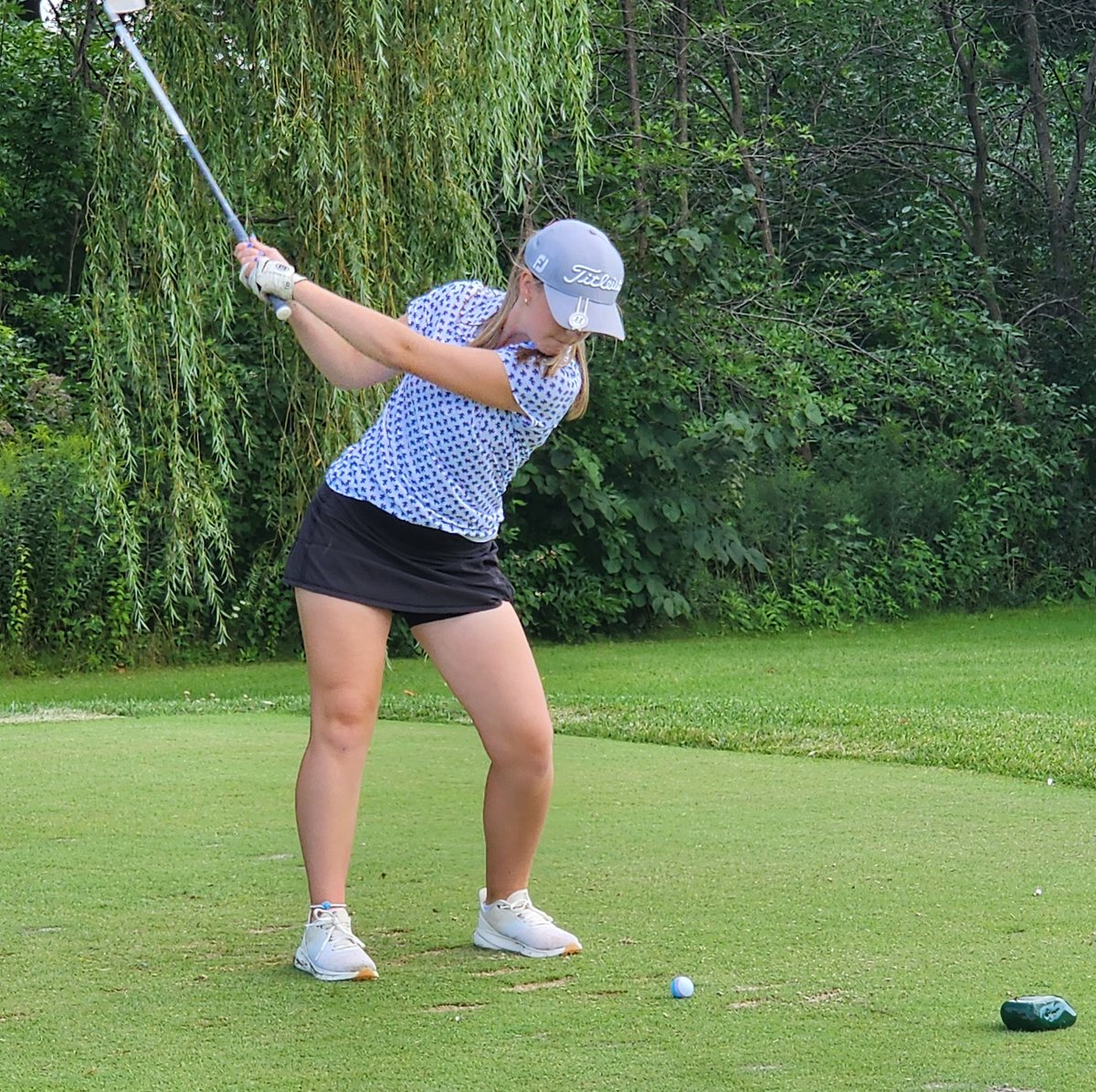 BCLancerGolf's tweet photo. Day 1 is complete at the BCMF Invitational. BC golf is in 11th place out of 27 teams. Abbie 89, Ari 94, Alexa 104, Madie 103, Sophia 98, Lauren 100. It was a challenging golf course, and we all are looking for the #LancerBounceBack tomorrow. 
#ThinkForwardPlayForward https://t.co/i1OMcncxIL