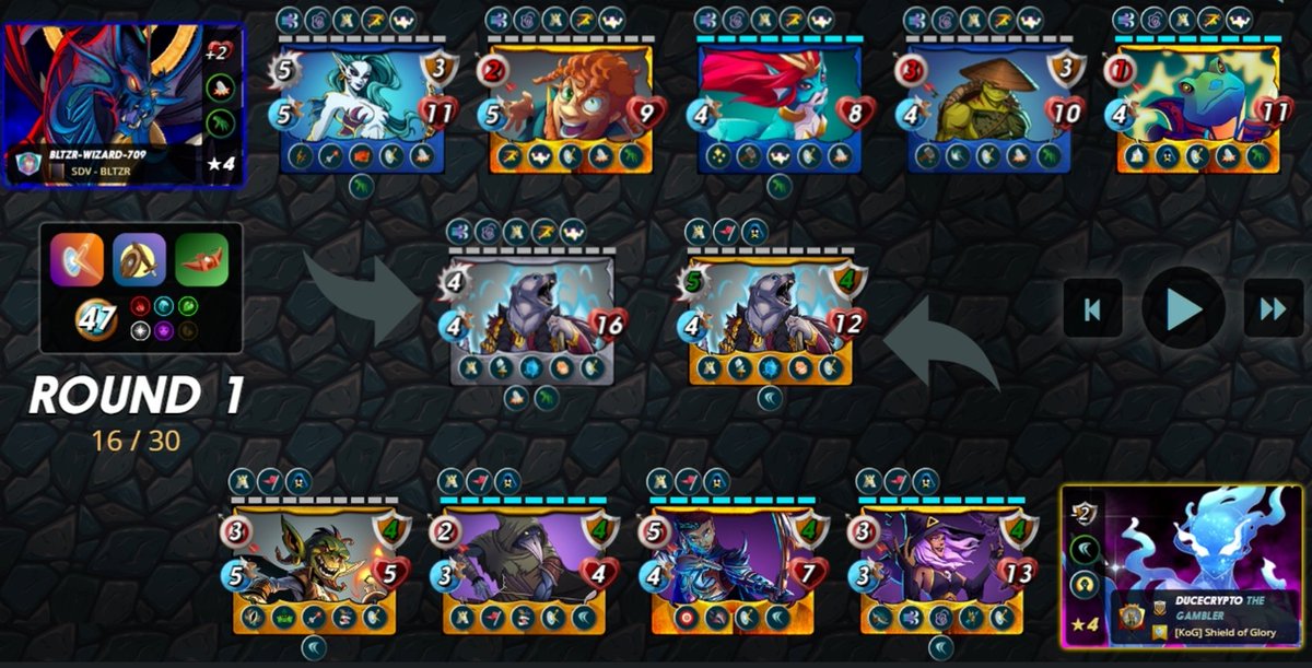 DuceCrypto's tweet photo. π§΅ 1/ Good to be back with a new #splinterlands Battle of the Day #BOTD 231/366 after a few weeks away.
This 47-mana Modern Diamond battle had 3 rulesets: Counterspell, Rise of the Commons, and Close Range.
#play2own #play2earn #hivegaming #web3gaming #shieldofglory #ygg π https://t.co/E6aQWXqMjJ