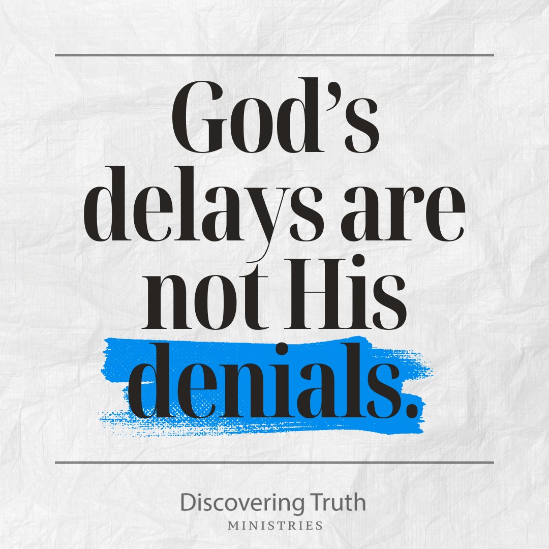 JamieAdeleWood's tweet photo. Sometimes, God delays so He can give us His best.  What are you waiting on God for today? Spend some time in prayer discussing with Him and then wait patiently for His good work in your life. 

#JamieAdeleWood  #DiscoveringTruthMinistries  #BarrierToBreakthrough  #Patience https://t.co/1JNSFI6K0F