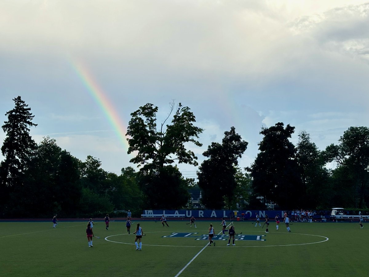 AthleticsatLH's tweet photo. A rainbow over the turf field must signify a successful Day One of Fall Sports Tryouts!🌈🏑 #LHAthletics #LHSummer https://t.co/mkfRMiK8dw