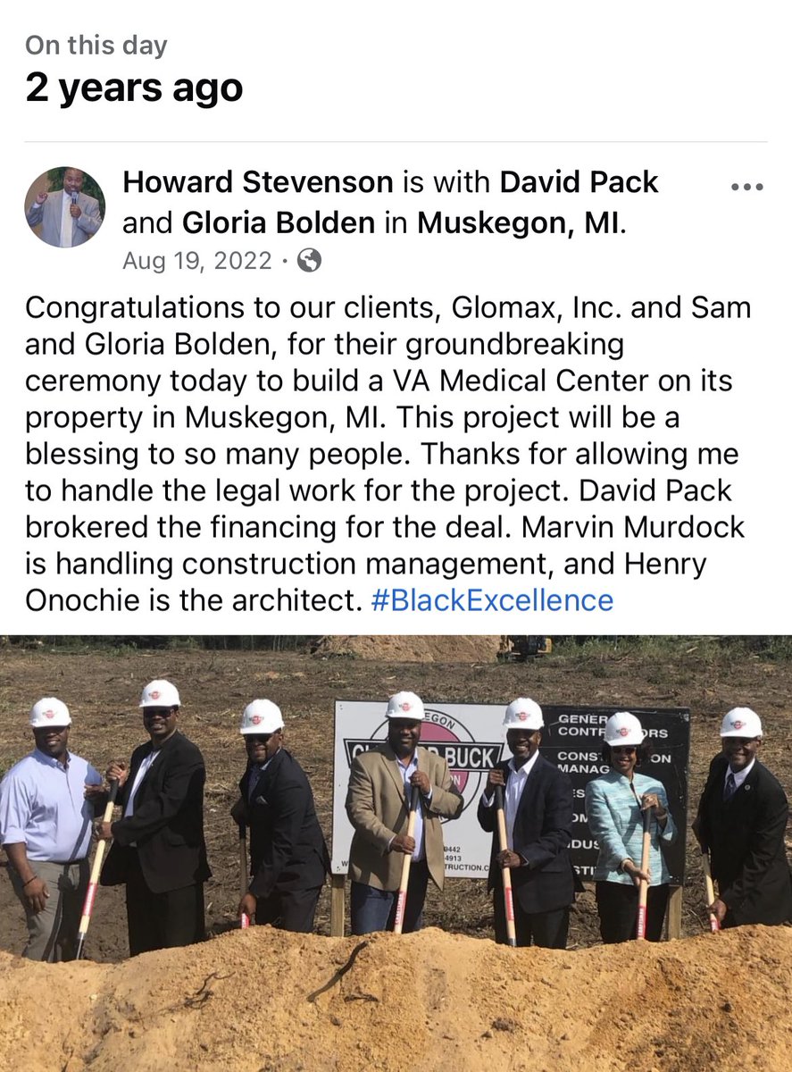 hlstevenson2's tweet image. This is what I was doing on this day 2 years ago. Fast forward, my clients recently had a ribbon cutting for this VA Medical Center on its property in Muskegon, MI. This project is providing much needed healthcare services to veterans in the area and creating jobs. A win-win!